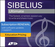 Sibelius-Ultimate Educational Digital Version 1-Year Subscription Renewal EDU for Sibelius Ultimate